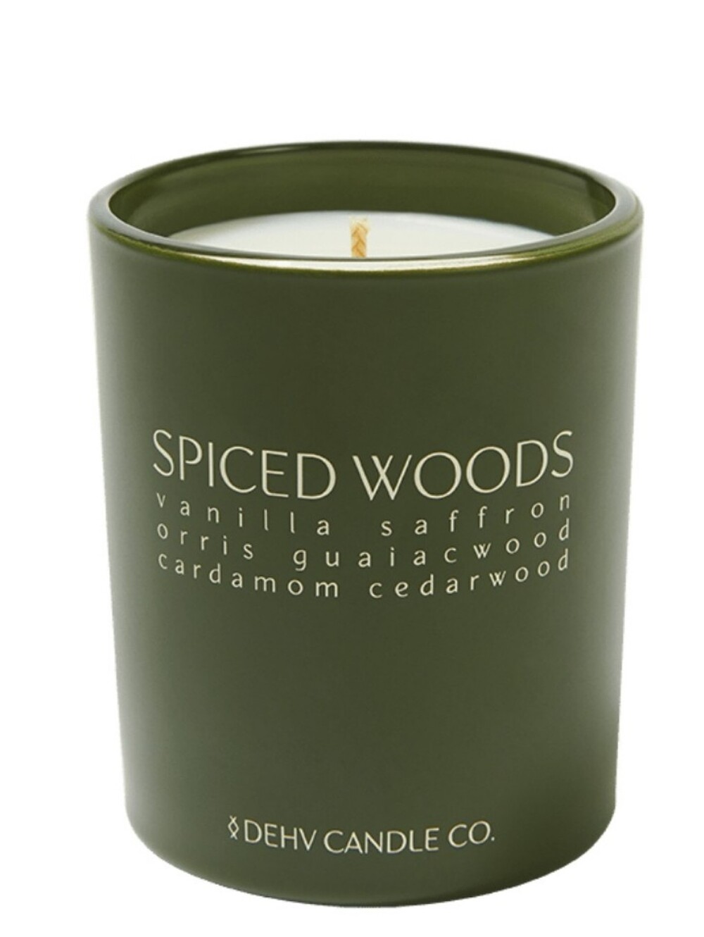 Spiced Woods Candle — Soy/Coconut Wax - Vanilla Saffron, Cardamon Cedarwood